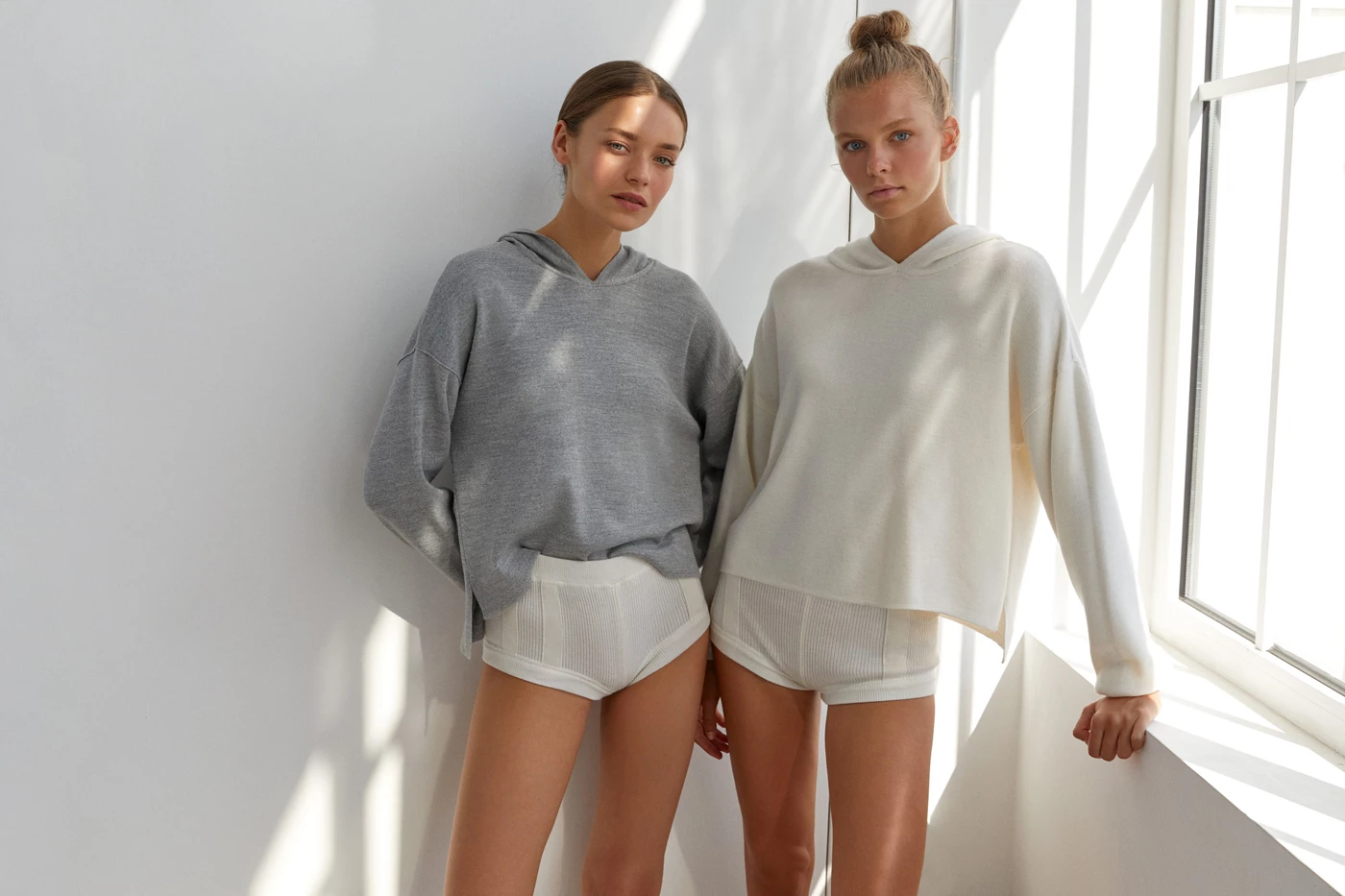 Light Grey Wool Hoodie