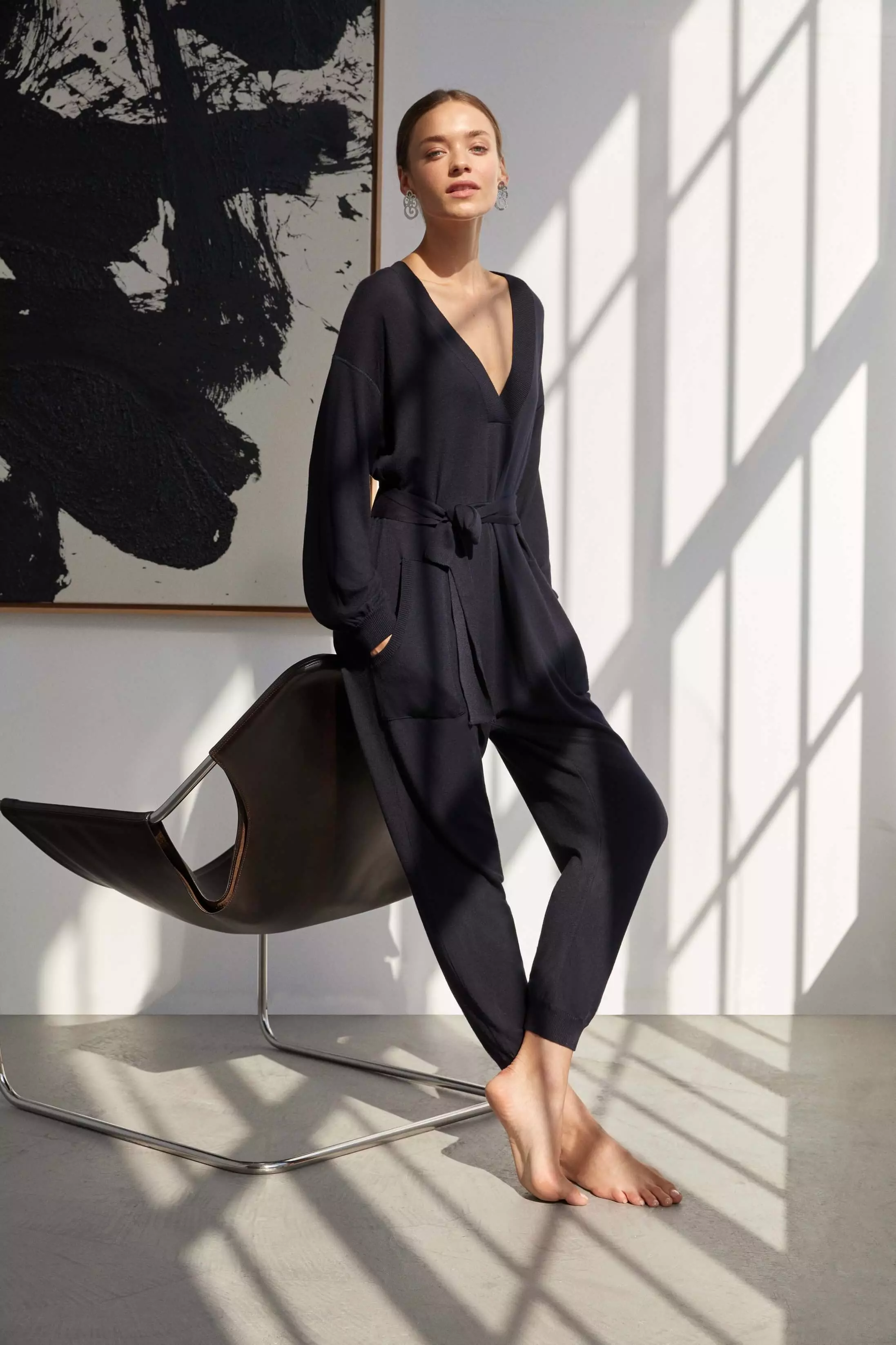 Silk Wrap Front Jumpsuit – GRANA