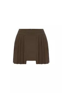 Athena Cappuccino Pleated Skirt