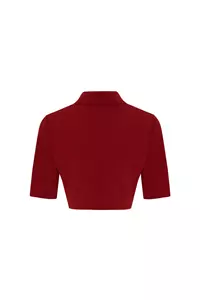 Bliss Red Cashmere-Blend Crop Top