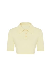 Bliss Yellow Cashmere-Blend Crop Top