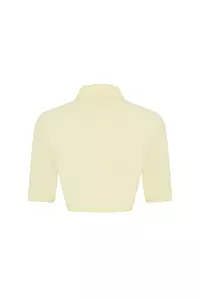 Bliss Yellow Cashmere-Blend Crop Top