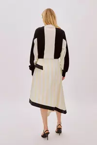 Coco Black and White Cashmere-Blend Sweater