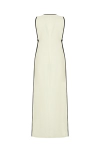 Estelle Ecru Linen Flower Dress
