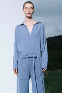 Hunter Light Blue Cashmere Jumpsuit