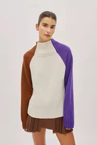 Jasmine Colour Block Cashmere Sweater