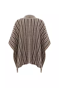 Juniper Striped Wool Cape