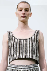 Juniper Striped Wool Crop Top