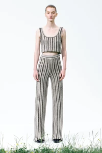 Juniper Striped Wool Wide Leg Pants