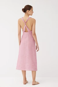 Dahlia Rose Linen Crossback Dress