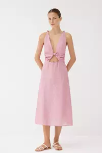 Dahlia Rose Linen Crossback Dress