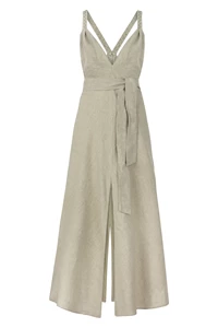 Sloane Barley Linen Braided Dress