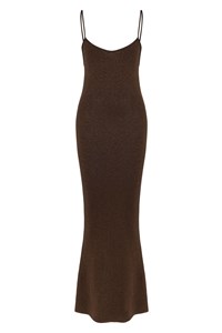 Libra Chocolate Sparkle Maxi Strap Dress