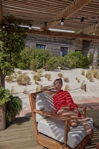 Luna Goji Red Linen Shorts