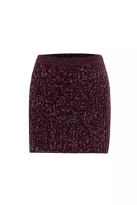 Raven Burgundy Marl Mini Skirt