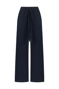 Sophia Navy Wide Leg Cashmere Pants