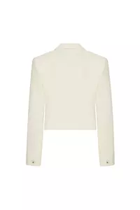 Tara Ecru Wool Crop Jacket