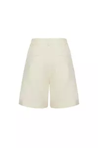 Tara Ecru Wool Relaxed Shorts