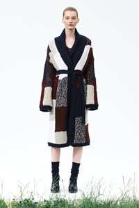 Vivienne Colour Block Wool Midi Robe Cardigan