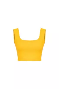 Willow Honey Yellow Cashmere Crop Top