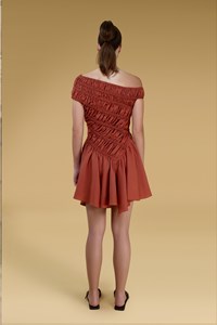Terra Off Shoulder Linen Mini Dress