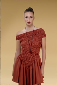 Terra Off Shoulder Linen Mini Dress
