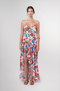 Florence Floral Asymmetric Maxi Dress