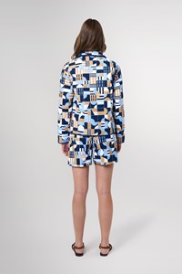 Serena Geometric Tie Front Jacket