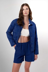 Serena Geometric Tie Front Jacket