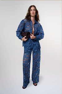 Anna Washed Indigo Lace Pants