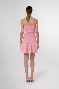 Fraise Smocked Linen Mini Dress
