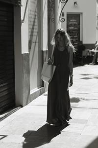 Ember Terracotta Linen Backless Maxi Dress