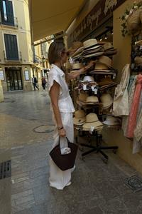 Galia Ecru Linen Pants