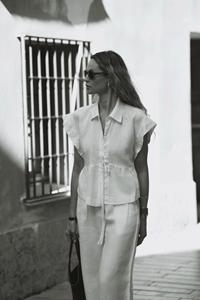 Galia Ecru Linen Pants