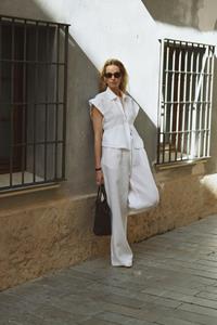 Galia Ecru Linen Pants