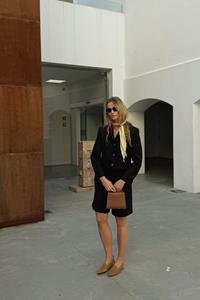 Tara Black Wool Crop Jacket