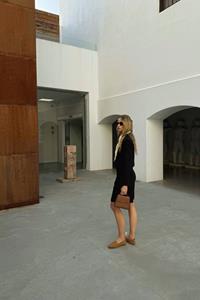 Tara Black Wool Relaxed Shorts