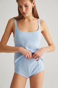 Baby Blue Cotton Tank Top