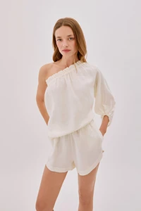 White Linen Shorts