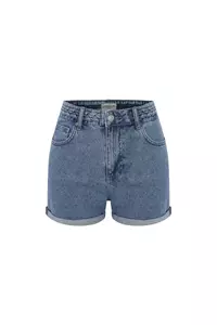 Denim Braided Shorts