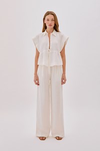 Galia Ecru Linen Pants
