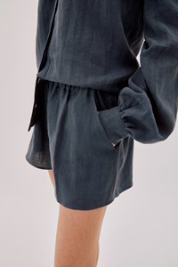 Gracey Indigo Linen Top