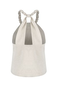 Isla Barley Linen Braided Halter Neck Top