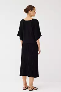 Kate Black Pleated Top