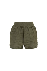 Khaki Textured Shorts