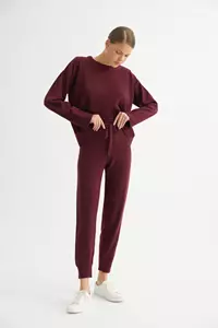 Merlot Cashmere Joggers