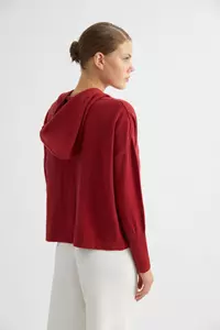 Cherry Hidden-Button Cashmere-Blend Hoodie