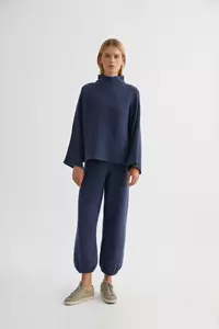 Indigo Blue Cashmere Balloon Pants