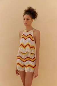 Sunset Crocheted Halter Neck Top