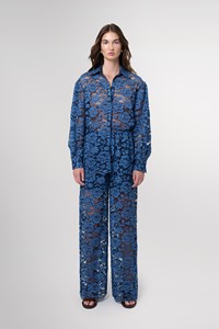 Anna Washed Indigo Lace Shirt